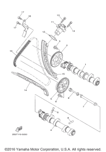 XT1200Z Цепь механизма газораспределения