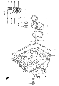 GSF1200S (ABS) Маслосборник