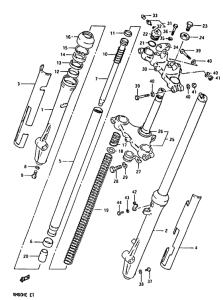 RM80 Вилка передней оси