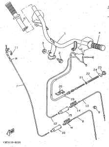 CW50 Steering handle. cable
