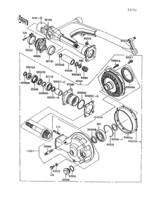 Z550 Drive shaft / final gear(1 / 2)