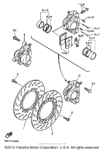 XV700SSC Передний суппорт