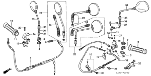 SJ50 Cable / handle lever / switch