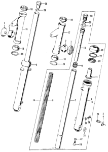 XL100 Передняя вилка