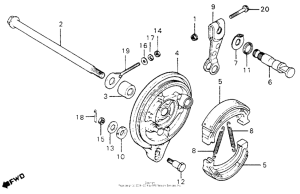 XL80S Задний тормоз
