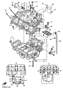 FZ400 Картер двигателя
