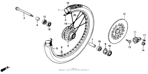 CB125T Переднее колесо