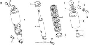 CB750 Задние амортизаторы