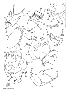 YP250 Ветровое стекло