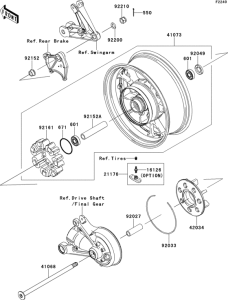 ZG1400 Задняя ступица колеса