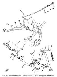 YZ80F Stand footrest brake pedal