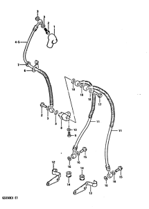 GS550 Передние тормозные трубки