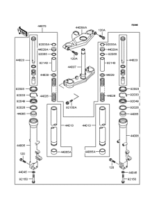 ZX400 Передняя вилка