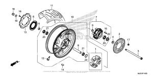 CBR650F Переднее колесо