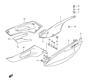 XF650 Обтекатель задний