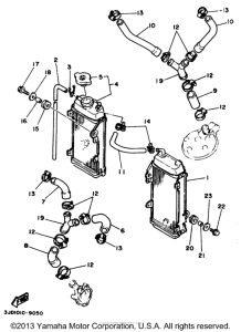 YZ125W Radiator - hose
