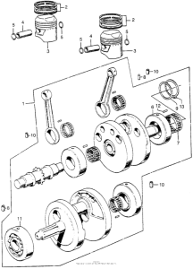 CB175 Коленвал