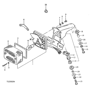 TS250 Задний комбинированный сигнал