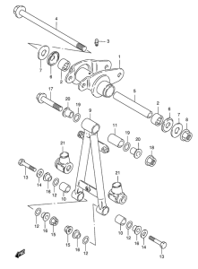 TS125 Втулки заднего рычага