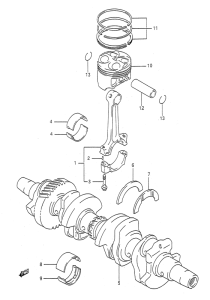 GSF400 Вал коленчатый