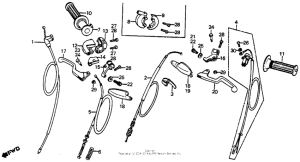 CR80R Control levers + switches + cables