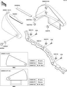 VN800 Боковые обтекатели