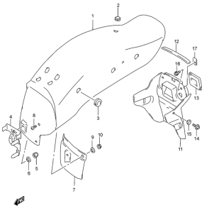 GZ250 Заднее крыло