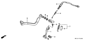 XRV750 Brake pedal assy