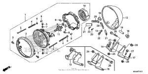 VT750C2B Фара головного света