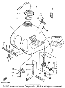 IT200L Топливный бак