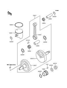 KX125 Crankshaft / piston