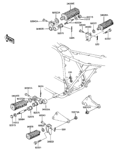 KZ750 CSR Подножки