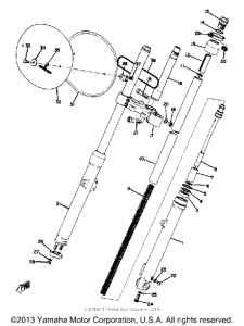 YZ125B Передняя вилка
