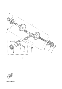YQ50L Crankshaft & piston