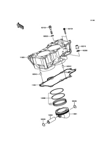 KLE650 Цилиндр и поршни