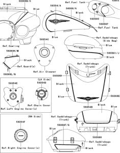 VN1700 Decals(blue / black)(a9fa)