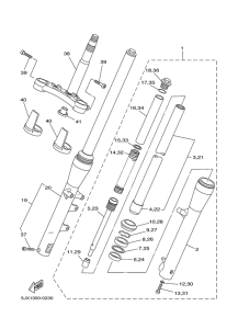 XVS125 Передняя вилка