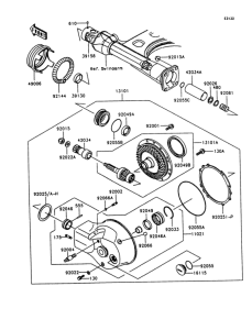 VN1500 Drive shaft / final gear(1 / 2)