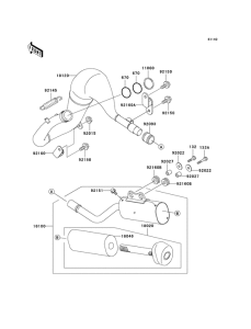 KX65 Muffler comp