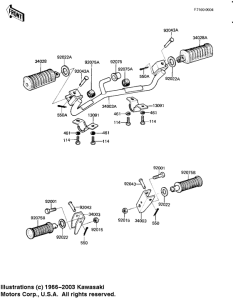 KZ250 Подножки