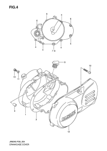 JR80 Crankcase cover ass`y  (v