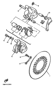 XS400 Передний суппорт