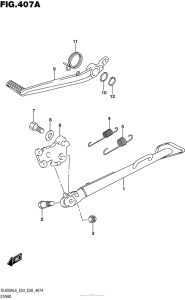 DL650 (ABS) Подножка
