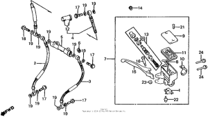 CX650 Передний главный тормозной цилиндр