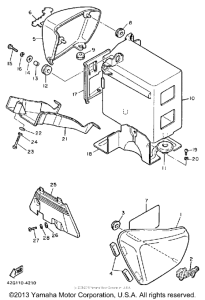 XV1000L Боковые обтекатели