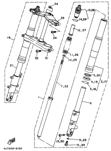 TZ125 Передняя вилка