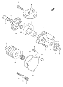 DR-Z400 Маслонасос