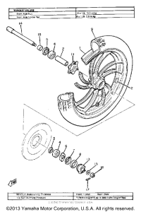 XJ650G Переднее колесо