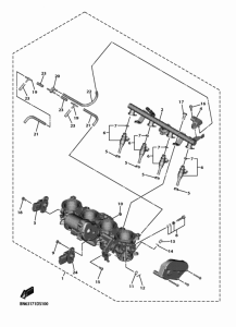 YZF600 Впускная система 2