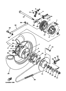 XVS125 Rear wheel complete assy